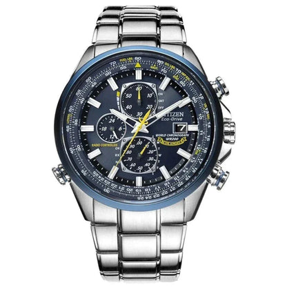 Men's Stainless Steel Chronograph Watch with Date Display & Leather Strap | Water Resistant Quartz Dress Wristwatch for Everyday Wear