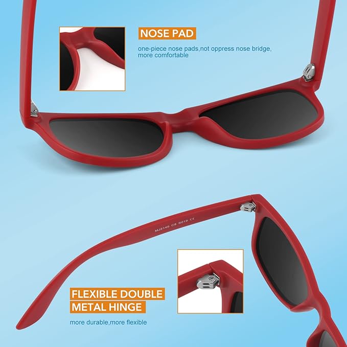 Polarized Retro Sunglasses UV400 Protection Unisex Vintage Eyewear Driving Hiking Water Sports Glare Reduction Lightweight Frames Men Women