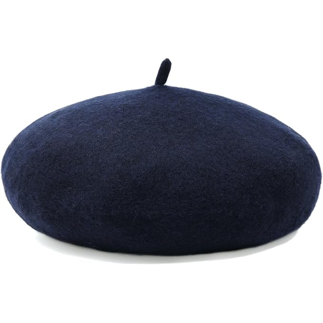 Women's Wool Beret Hat – Lightweight Parisian-Style Winter Cap in 10 Colors for Fall & Cold Weather