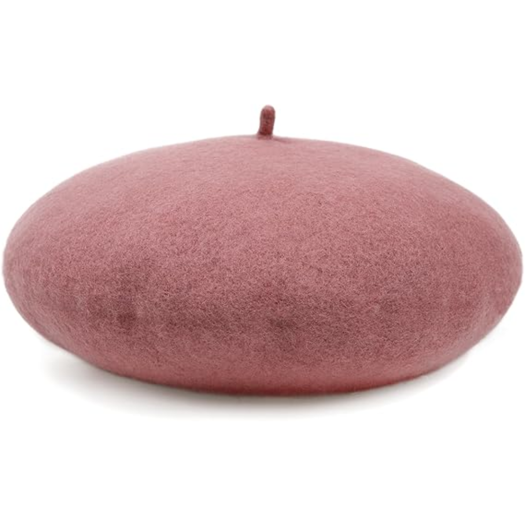 Women's Wool Beret Hat – Lightweight Parisian-Style Winter Cap in 10 Colors for Fall & Cold Weather