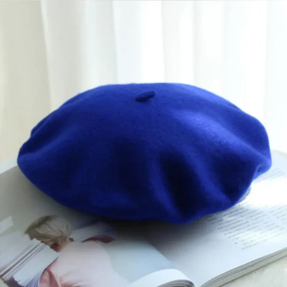Women's Soft Felt Hat French Style Artist Cap Stretchy Headwear for Fall Winter Daily Fashion Casual Formal Wear