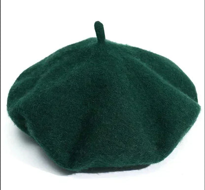 Women's Soft Felt Hat French Style Artist Cap Stretchy Headwear for Fall Winter Daily Fashion Casual Formal Wear