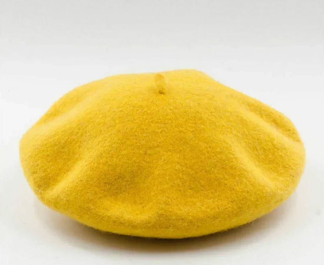 Women's Soft Felt Hat French Style Artist Cap Stretchy Headwear for Fall Winter Daily Fashion Casual Formal Wear