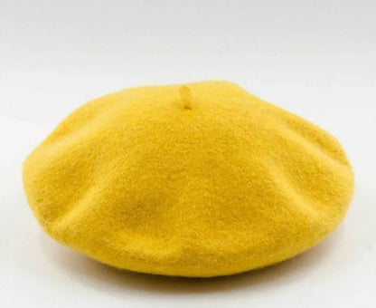 Women's Soft Felt Hat French Style Artist Cap Stretchy Headwear for Fall Winter Daily Fashion Casual Formal Wear