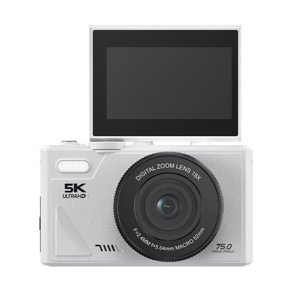 Compact 4K Digital Video Camera with Flip Screen & 18x Zoom for Vlogging, Content Creation, Travel & Photography