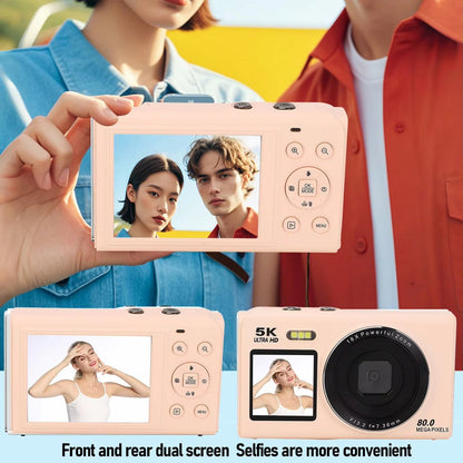 Dual-Screen Vlogging Camera with UHD Video Recording & Autofocus | 13MP Sensor & 18x Zoom | Wireless Connectivity for Content Creators &