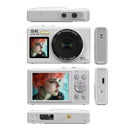 Dual-Screen Vlogging Camera with UHD Video Recording & Autofocus | 13MP Sensor & 18x Zoom | Wireless Connectivity for Content Creators &