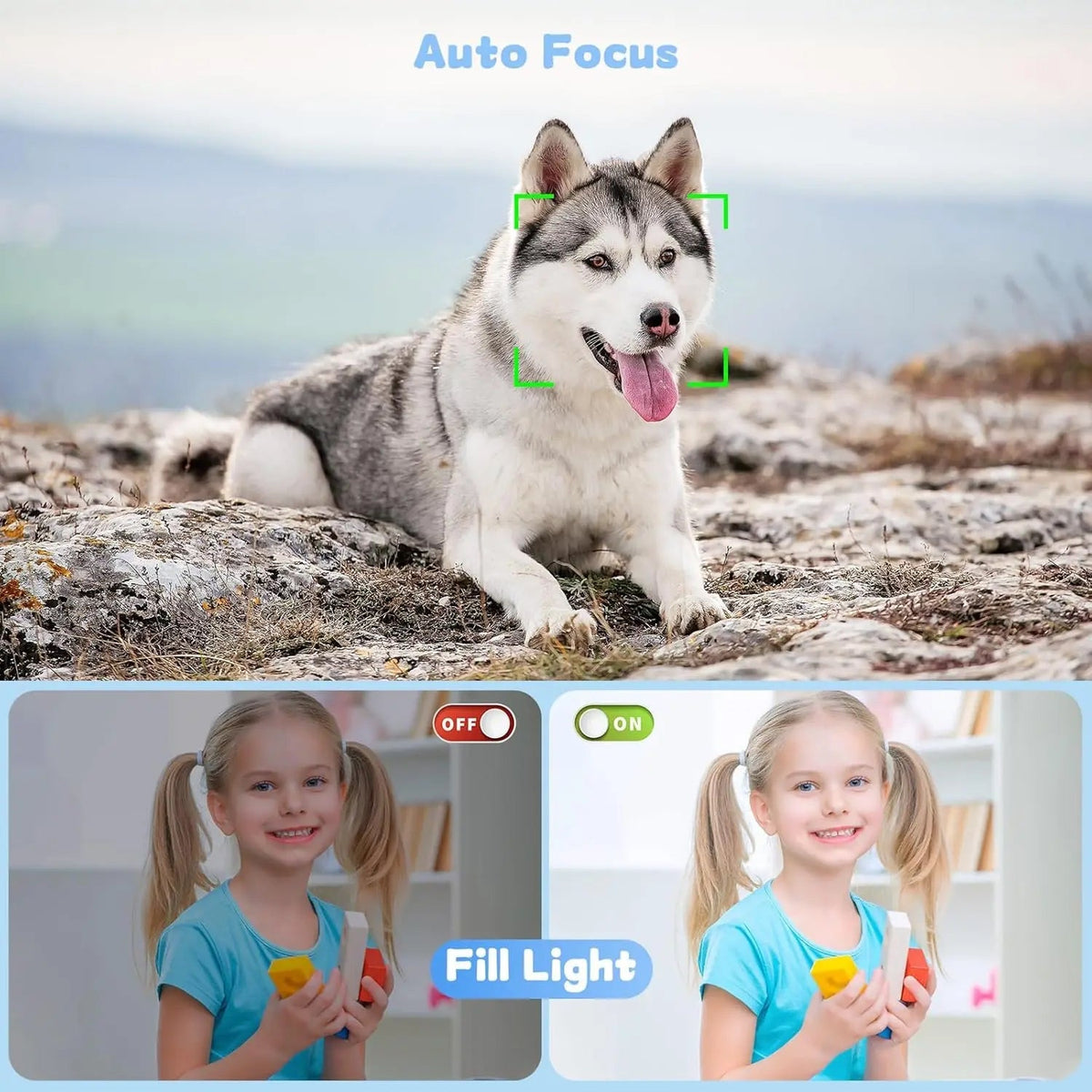 Dual-Screen Vlogging Camera with UHD Video Recording & Autofocus | 13MP Sensor & 18x Zoom | Wireless Connectivity for Content Creators &