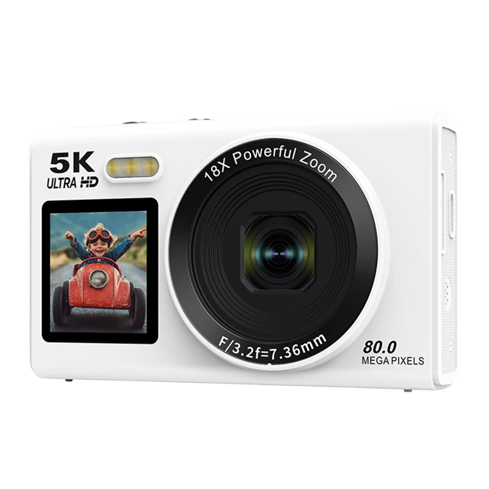 Dual-Screen Vlogging Camera with UHD Video Recording & Autofocus | 13MP Sensor & 18x Zoom | Wireless Connectivity for Content Creators &