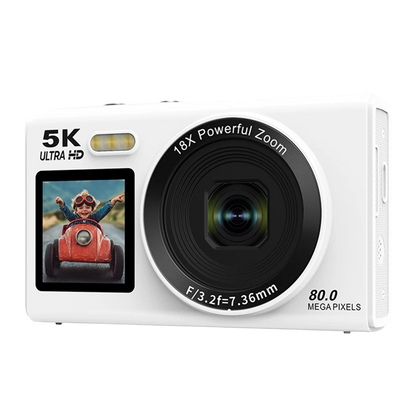 Dual-Screen Vlogging Camera with UHD Video Recording & Autofocus | 13MP Sensor & 18x Zoom | Wireless Connectivity for Content Creators &