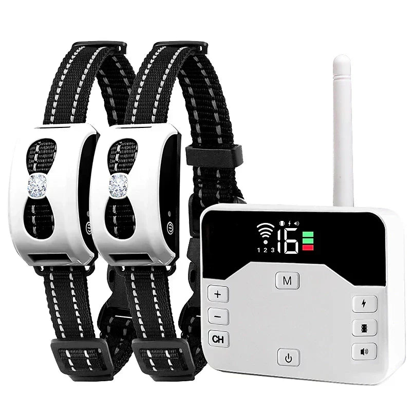 Wireless Dog Fence & Training Collar System with 300-Yard Range | Waterproof Rechargeable Pet Containment for Small Medium Large Dogs