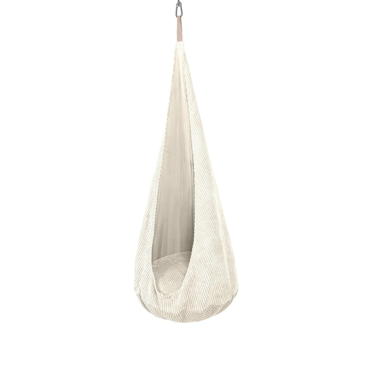 Pod Chair for Kids Pink Corduroy Cocoon Seat 62 in Hanging Bedroom Swing Indoor Therapy Hammock Playroom Retreat Calm Corner Sensory Space