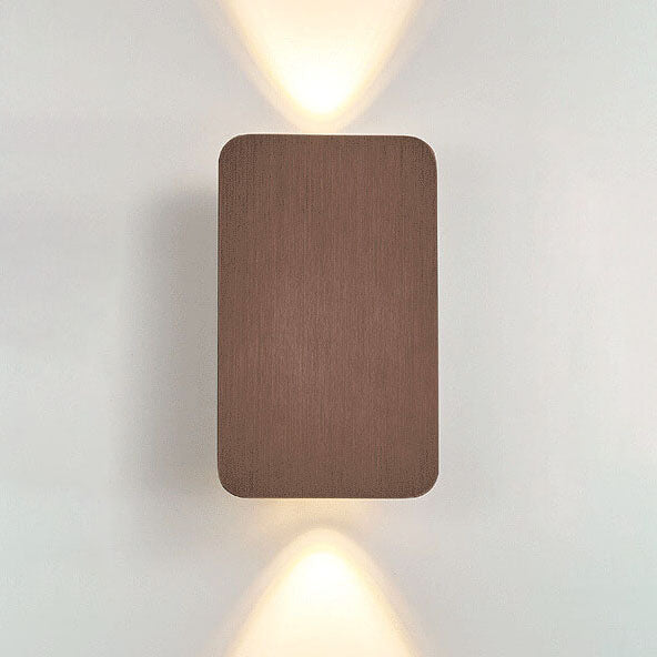 2-Light Aluminum Wall Sconce Modern Flat Rectangular LED Fixture for Bedroom, Hallway & Living Room | Hardwired Mount Lighting