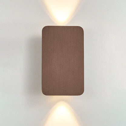 2-Light Aluminum Wall Sconce Modern Flat Rectangular LED Fixture for Bedroom, Hallway & Living Room | Hardwired Mount Lighting