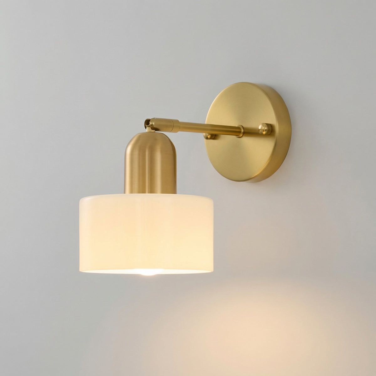 Modern Glass Wall Sconce Light Fixture for Bedroom Living Room Hallway – E26 Base Minimalist Accent Lighting