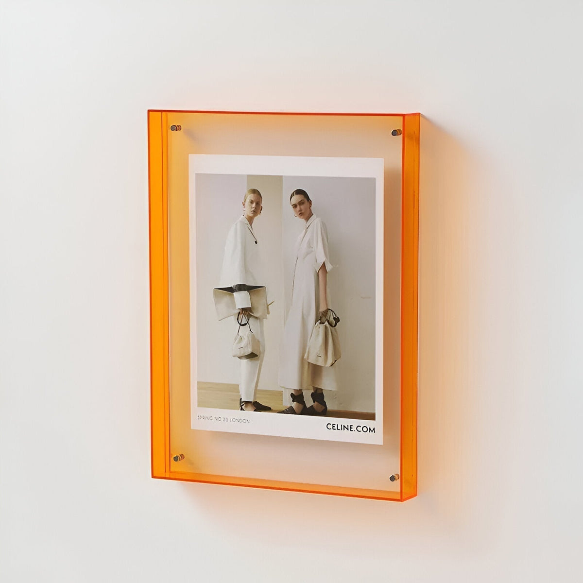 Clear Acrylic Picture Frame 10×14 inches Freestanding Wall Mount Display for Photos Prints Artwork Modern Minimalist Design for Bedroom Livi