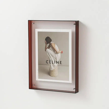 Colored Acrylic Picture Frame – Modern Transparent Photo Display for Wall or Desktop – 4x6 to 8x10 in – Contemporary Home Decor