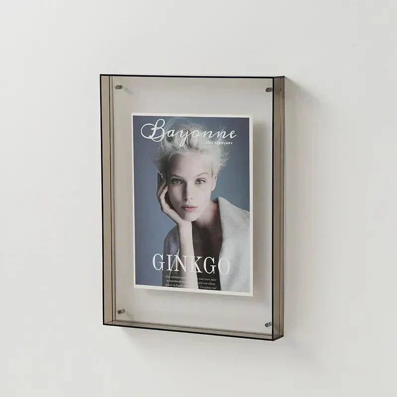 Colored Acrylic Picture Frame – Modern Transparent Photo Display for Wall or Desktop – 4x6 to 8x10 in – Contemporary Home Decor