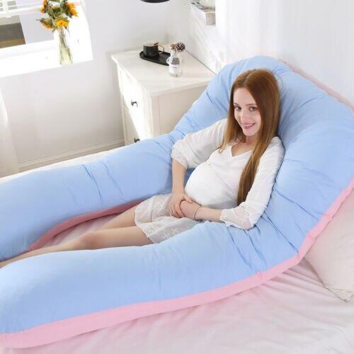 U-Shaped Full Body Pillow for Side Sleepers, Pregnancy Support & Back Pain Relief – Extra Long Maternity Cushion with Removable Cover