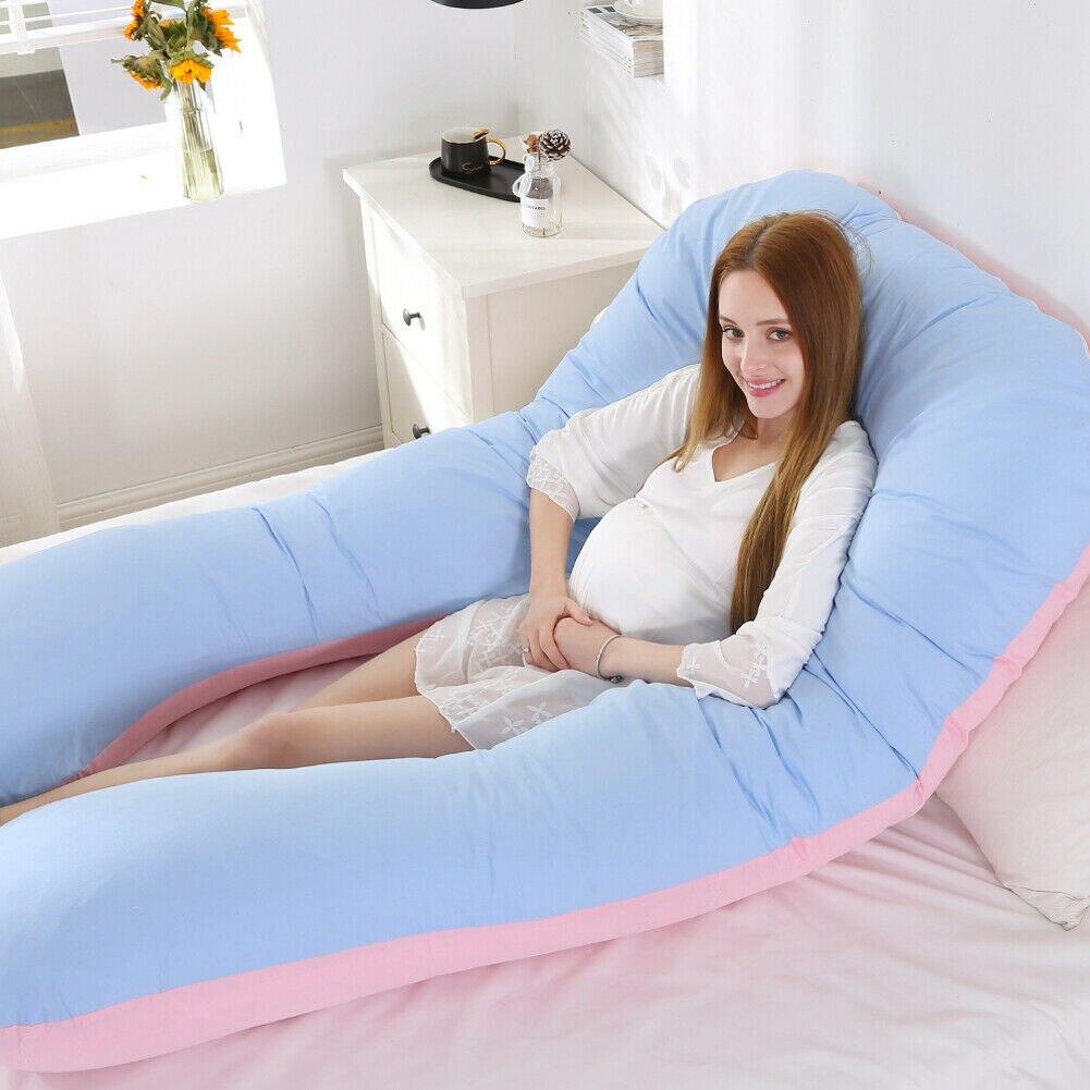 U-Shaped Full Body Pillow for Side Sleepers, Pregnancy Support & Back Pain Relief – Extra Long Maternity Cushion with Removable Cover