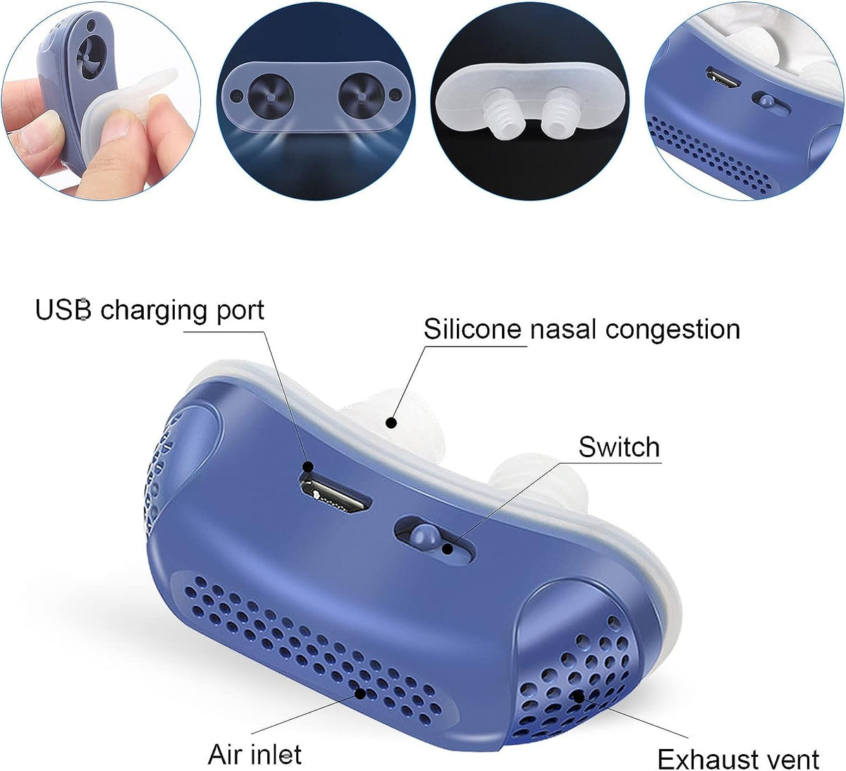 Portable Sleep Apnea Relief Device – Compact Nasal Airway Opener for Snore Reduction & Better Breathing