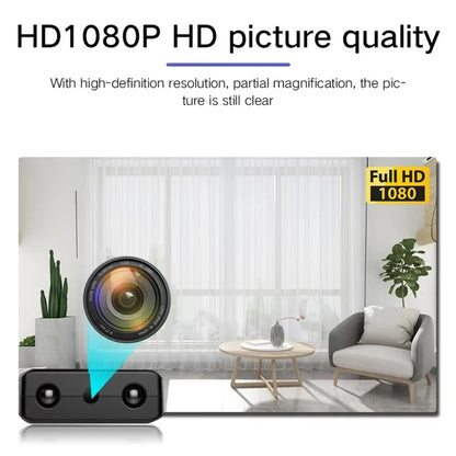 Mini Security Camera WiFi 1080P HD Indoor Wireless Surveillance Cam Night Vision Audio Wide Angle Monitoring Home Office Nanny Pet Baby