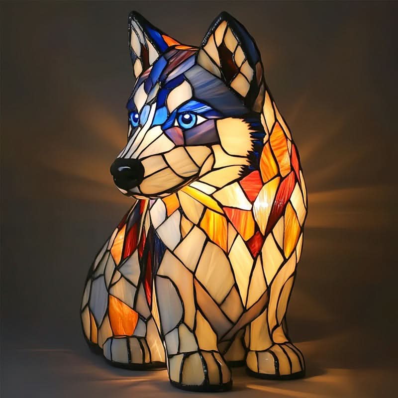 Dog Breed Sculpture LED Night Light USB Powered Desk Lamp for Bedroom Home Office Nightstand Decorative Accent Lighting