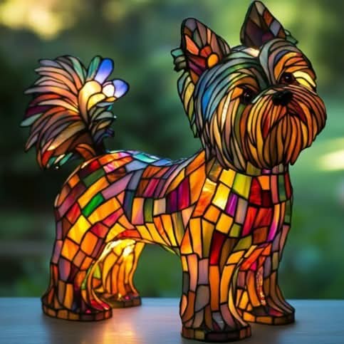 Dog Breed Sculpture LED Night Light USB Powered Desk Lamp for Bedroom Home Office Nightstand Decorative Accent Lighting