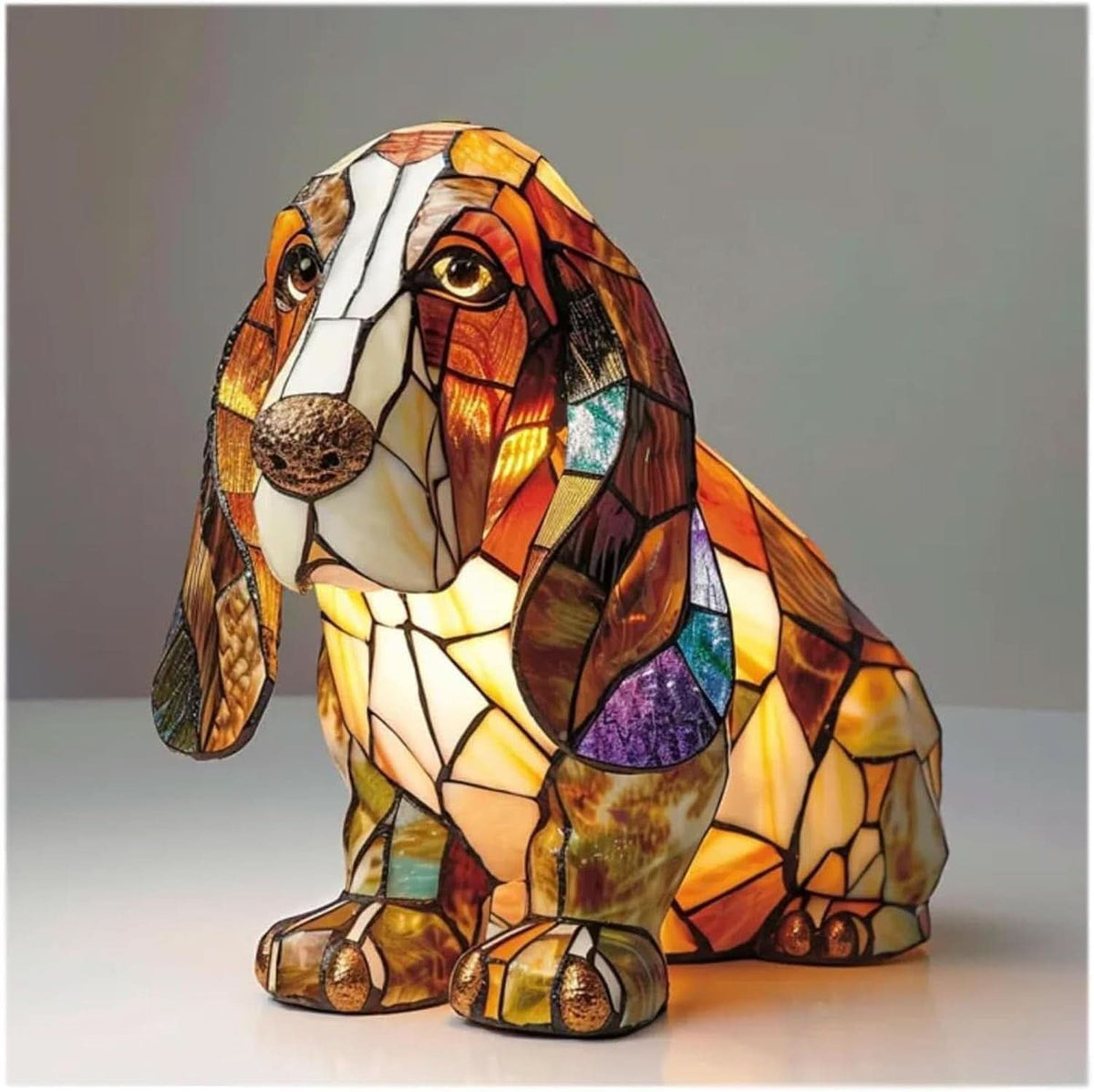 Dog Breed Sculpture LED Night Light USB Powered Desk Lamp for Bedroom Home Office Nightstand Decorative Accent Lighting