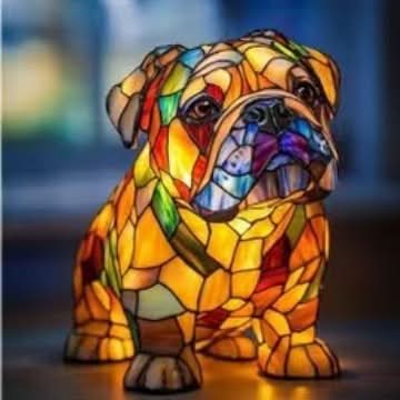 Dog Breed Sculpture LED Night Light USB Powered Desk Lamp for Bedroom Home Office Nightstand Decorative Accent Lighting