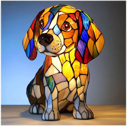 Dog Breed Sculpture LED Night Light USB Powered Desk Lamp for Bedroom Home Office Nightstand Decorative Accent Lighting