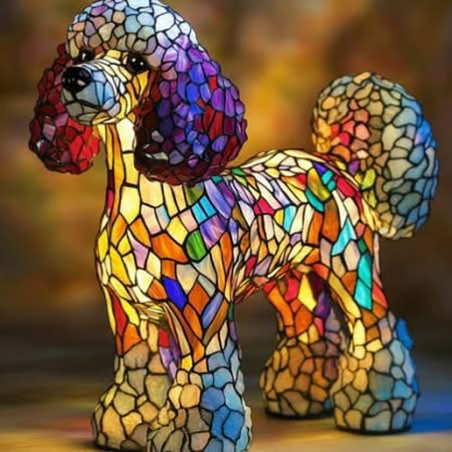 Dog Breed Sculpture LED Night Light USB Powered Desk Lamp for Bedroom Home Office Nightstand Decorative Accent Lighting