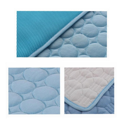 Tapis rafraîchissant pour animaux, coussin respirant en fibre thermorégulatrice pour chiens et chats, confort estival, portable, pour l'intérieur et l'extérieur, sans réfrigération