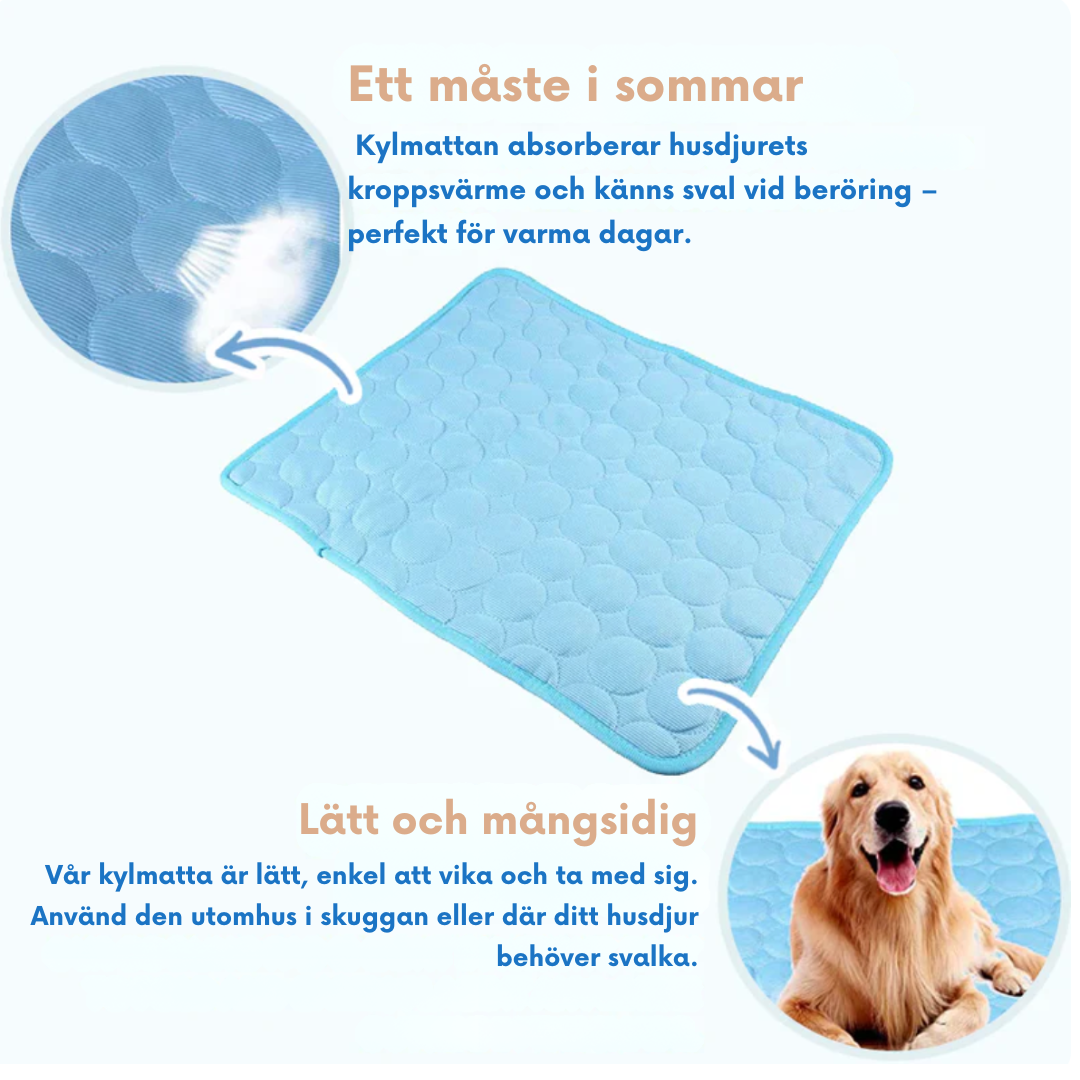 Tapis rafraîchissant pour animaux, coussin respirant en fibre thermorégulatrice pour chiens et chats, confort estival, portable, pour l'intérieur et l'extérieur, sans réfrigération