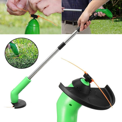 Battery-Powered Lawn Edger & String Trimmer for Yard Maintenance – Rechargeable Grass Cutter with Adjustable Handle for Garden Borders &