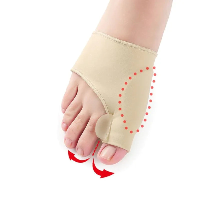 Gel Toe Spacer for Bunion Relief & Big Toe Alignment | Non-Surgical Hallux Valgus Corrector Sleeve | Soft Polymer Cushion Separator | Day