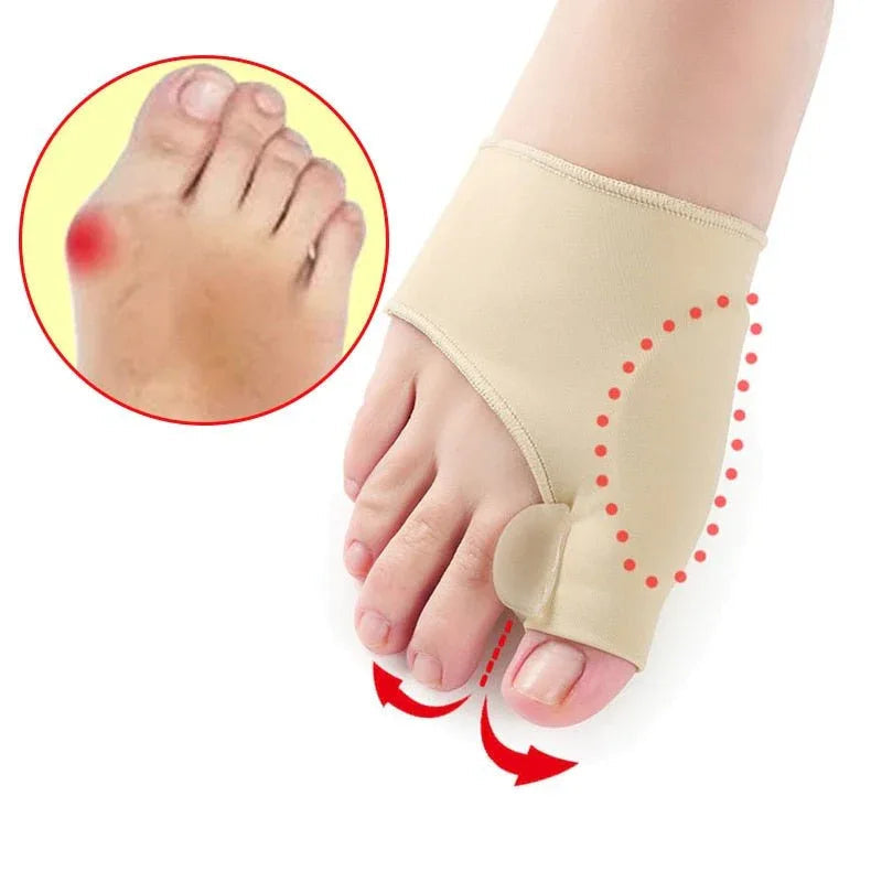 Gel Toe Spacer for Bunion Relief & Big Toe Alignment | Non-Surgical Hallux Valgus Corrector Sleeve | Soft Polymer Cushion Separator | Day