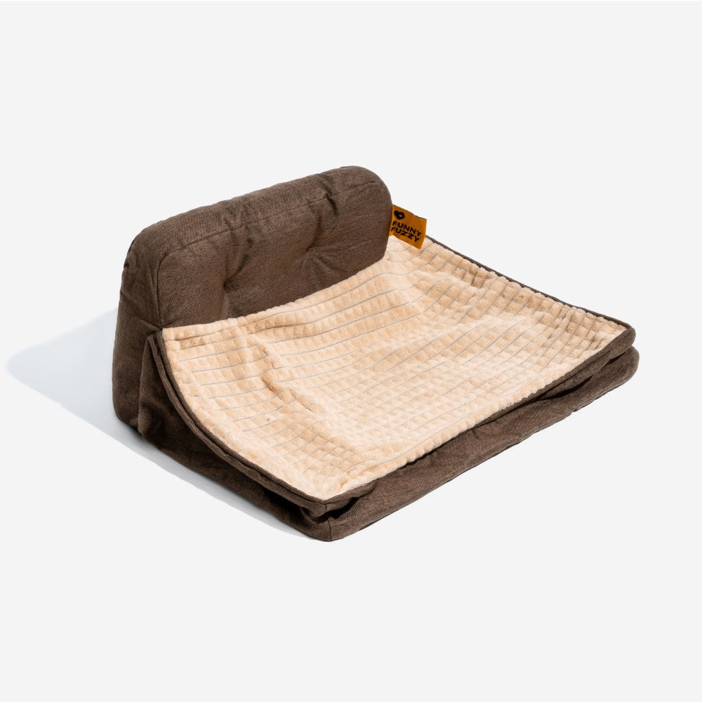 Orthopedic Pet Bed with Bolster Pillow for Dogs & Cats – Washable, Non-Slip Base, Year-Round Comfort