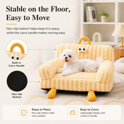 Ortekor Cozy Pet Sofa Bed for Cats & Small Dogs - Warm Indoor Lounger with Winter & All-Season Options