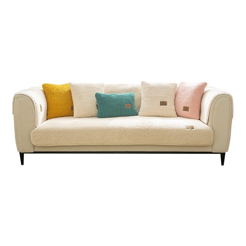 Furniture Throw Covers for Couches and Chairs Plush Fiber 71 x 31 Inches Anti-Slip Washable Protector for Living Room Home Pet-Friendly Deco