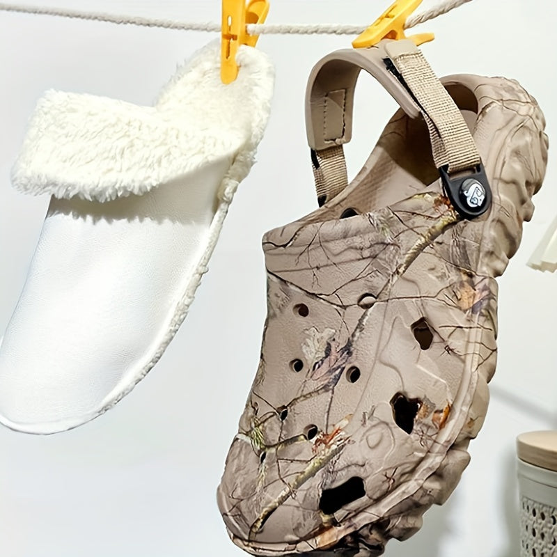 Lined Winter Clogs with Removable Fur Lining for Men & Women | Indoor Outdoor Slip-On House Shoes EVA Non-Slip Footwear