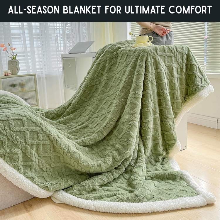 Plush Sherpa Weighted Throw with Glass Bead Fill – Cozy Quilted Lap Blanket for Beds, Couches, Reading, Lounging & Sleep – Machine Washable