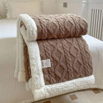 Plush Sherpa Weighted Throw Blanket with Glass Bead Fill for Better Sleep & Stress Relief