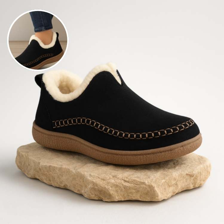 Thermal Insulated Slippers with Arch Support for Women & Men – Anti-Slip Indoor Outdoor House Shoes for Cold Weather, Winter, Home & Office