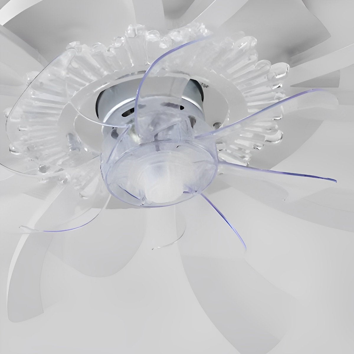 Ventilateur de plafond avec télécommande et éclairage LED, 35 pouces, montage encastré, profil bas, débit d'air et température de couleur réglables pour chambre, salon et salle à manger