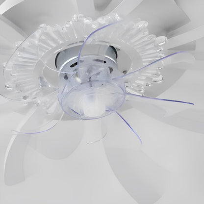 Ventilateur de plafond avec télécommande et éclairage LED, 35 pouces, montage encastré, profil bas, débit d'air et température de couleur réglables pour chambre, salon et salle à manger