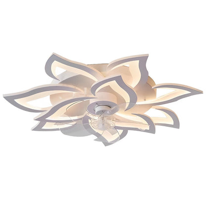 Ventilateur de plafond avec télécommande et éclairage LED, 35 pouces, montage encastré, profil bas, débit d'air et température de couleur réglables pour chambre, salon et salle à manger