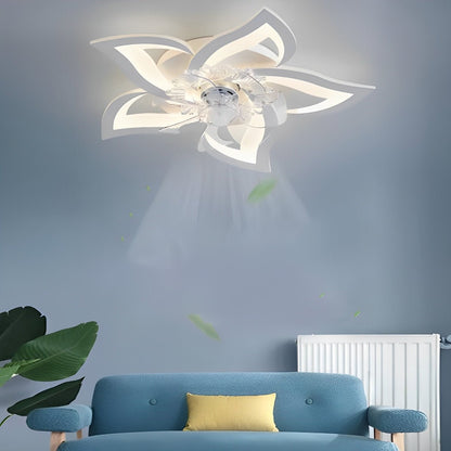 Ventilateur de plafond avec télécommande et éclairage LED, 35 pouces, montage encastré, profil bas, débit d'air et température de couleur réglables pour chambre, salon et salle à manger