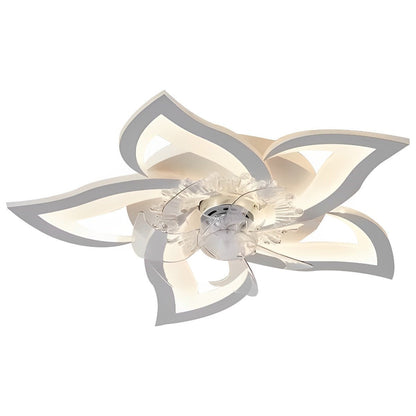 Ventilateur de plafond avec télécommande et éclairage LED, 35 pouces, montage encastré, profil bas, débit d'air et température de couleur réglables pour chambre, salon et salle à manger