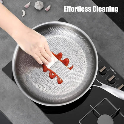 Titanium Skillet with Textured Surface for Gas Electric Induction Stovetops Oven Safe Metal Utensil Friendly Chemical Free Cookware